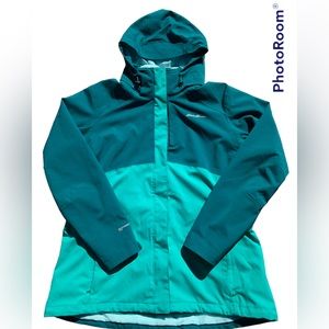 Eddie Bauer Weather-edge Plus 3 in 1 Full Zip Jacket Blue Teal Sz T2XL